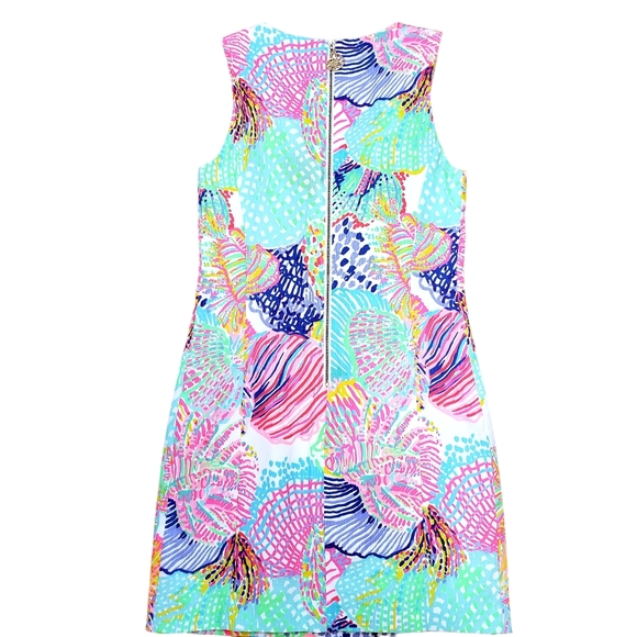 Lilly Pulitzer Roar of the Seas Mila Dress sz 0 EUC gold zip Medallion shift - Picture 2 of 14